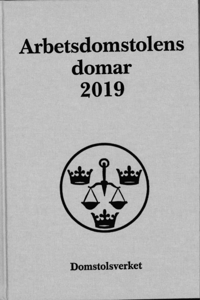 Cover for Arbetsdomstolens domar årsbok 2019 (AD) (Bound Book) (2020)