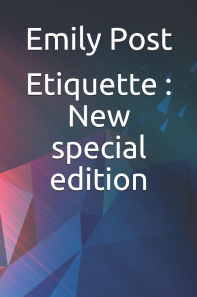 Cover for Emily Post · Etiquette (Paperback Book) (2020)