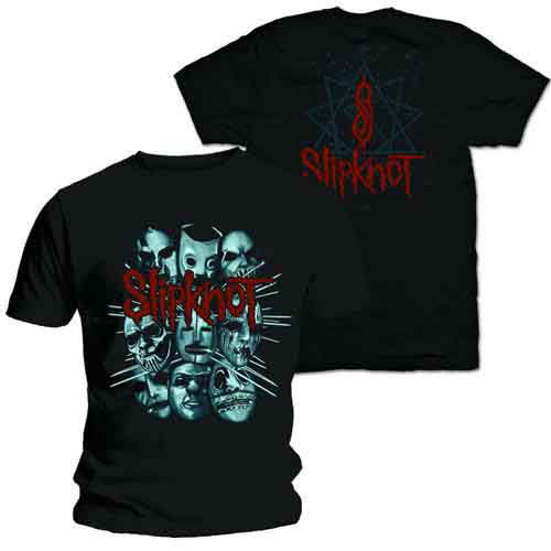 Cover for Slipknot · Slipknot Unisex T-Shirt: Masks 2 (Back Print) (T-shirt)