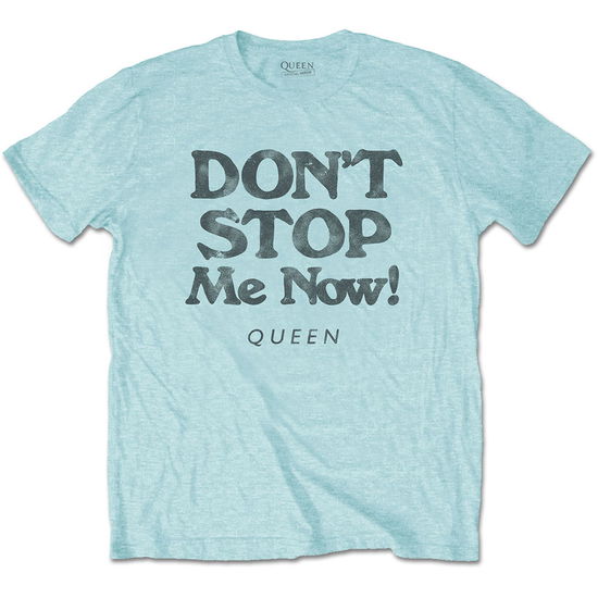 Cover for Queen · Queen Unisex T-Shirt: Don't Stop Me Now (T-shirt) [size S] [Blue - Unisex edition]