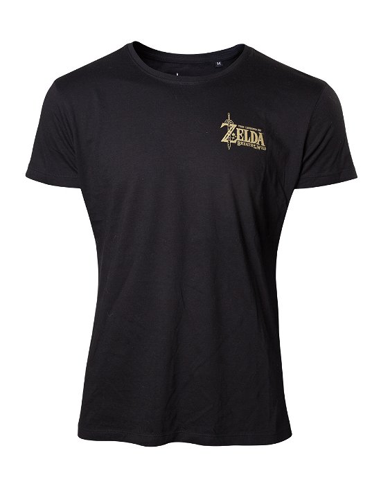 Cover for Nintendo: Legend Of Zelda (The) · Breath Of The Wild: Golden Game Logo On Back (T-Shirt Unisex Tg. M) (T-shirt)