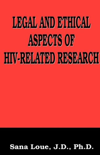 Cover for Emmanuelle E. Wollmann · Legal and Ethical Aspects of HIV-Related Research (Hardcover Book) [2002 edition] (1995)
