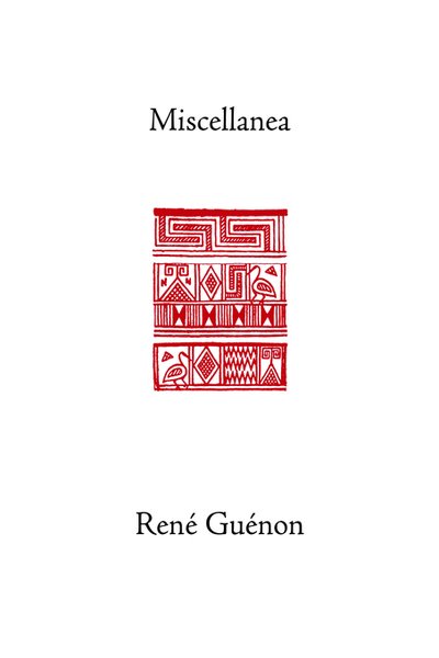 Cover for Rene Guenon · Miscellanea (Taschenbuch) (2003)