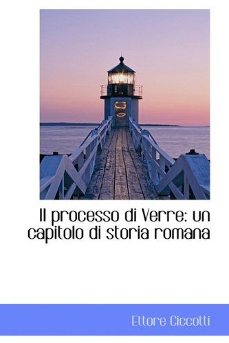 Cover for Ettore Ciccotti · Il Processo Di Verre: Un Capitolo Di Storia Romana (Gebundenes Buch) (2009)