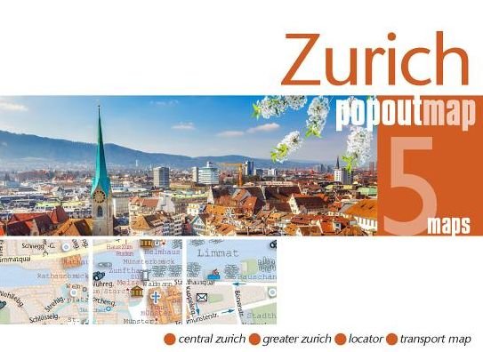 Cover for Popout Map · Zurich PopOut Map - PopOut Maps (Landkart) (2018)