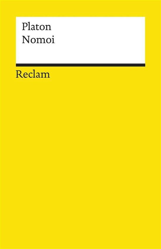 Cover for Platon · Reclam UB 019355 Platon.Nomoi (Book)