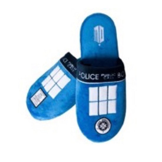 Doctor Who: Mens Slippers - Tardis Blue (Size UK 8-10) - Doctor Who: Mens Slippers - Tardis Blue (Size UK 8-10) - Merchandise - PHM - 5055437910557 - 30. september 2019