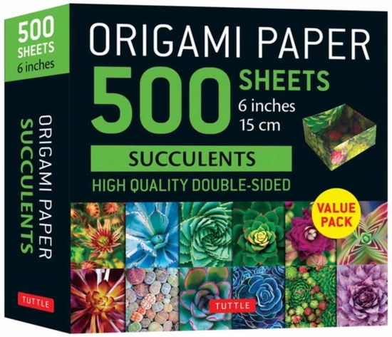 Cover for Origami Paper 500 sheets Succulents 6&quot; (15 cm): Tuttle Origami Paper: Double-Sided Origami Sheets with 12 Different Photographs (Instructions for 6 Projects Included) - Tuttle Specials (Papirvare) (2025)