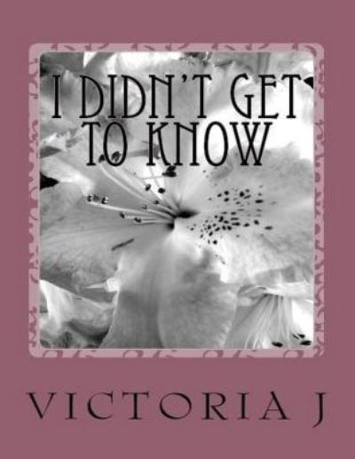 Cover for MS Victoria J Smith · I Didn't Get to Know (Paperback Bog) (2016)