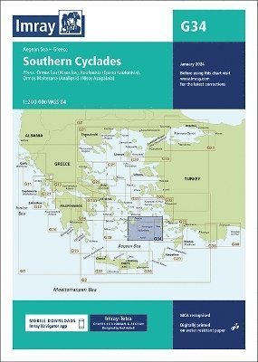 Cover for Imray · Imray Chart G34: Southern Cyclades - G Charts (Landkarten) [New edition] (2024)