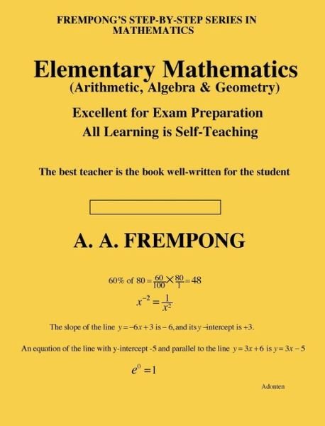Cover for A a Frempong · Elementary Mathematics (Innbunden bok) (2017)