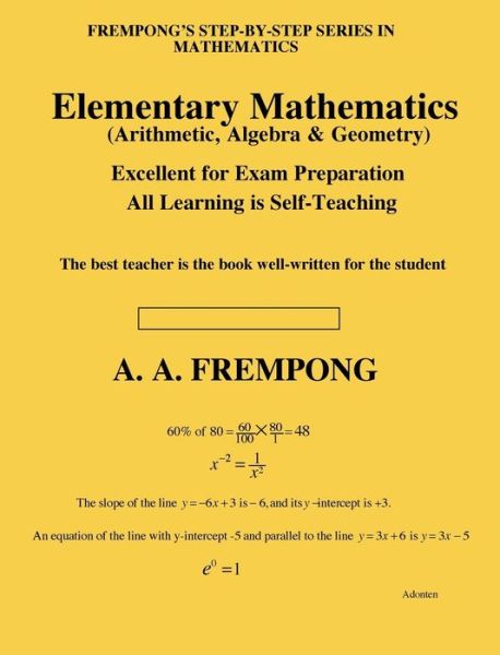 Cover for A a Frempong · Elementary Mathematics (Hardcover Book) (2017)