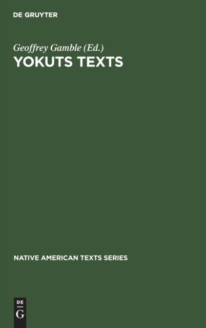 Cover for Yokuts texts (Bok) (1994)
