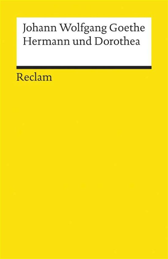Cover for Goethe · Hermann Und Dorothea (Paperback Bog)