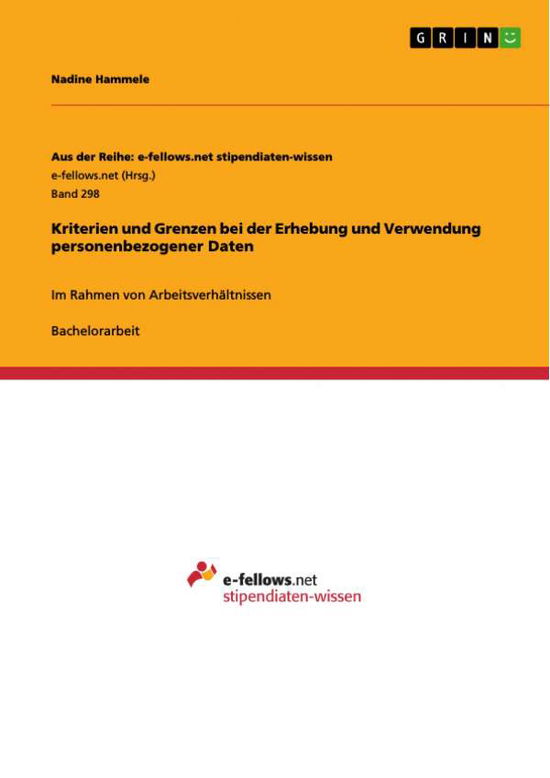 Cover for Hammele · Kriterien und Grenzen bei der E (Book) [German edition] (2011)