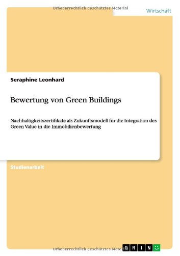 Cover for Seraphine Leonhard · Bewertung Von Green Buildings (Paperback Book) [German edition] (2013)