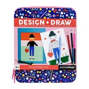 Design + Draw Fashionistas - Petit Collage - Merchandise -  - 0736313544558 - 5. februar 2019