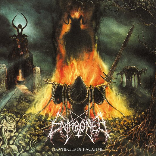 Cover for Enthroned · Prophecies Of Pagen Fire (Clear Vinyl With Red / Yellow / Blk Splatter Vinyl) (LP) (2021)