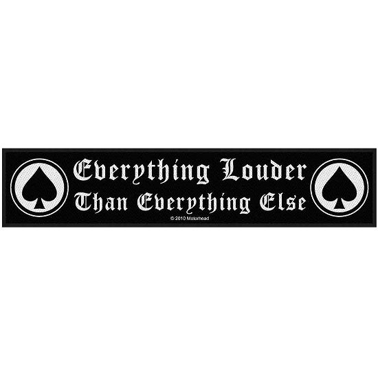 Motorhead Super Strip Patch: Everything Louder - Motörhead - Merchandise -  - 5055339718558 - 