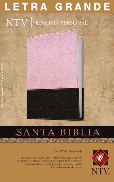 Cover for Tyndale House Publishers · Santa Biblia NTV, Edicion personal, letra grande (Leather Book) [Large type / large print edition] [Pink/Brown Imitation] (2014)