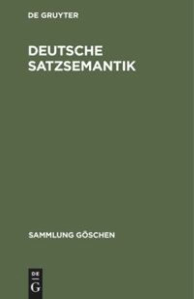 Cover for Von Polenz · Deutsche Satzsemantik (Paperback Book) (1988)