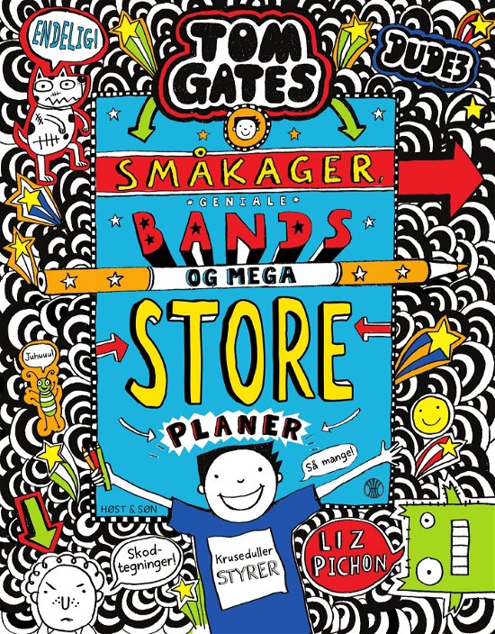 Cover for Liz Pichon · Tom Gates: Tom Gates 14 - Småkager, geniale bands og mega store planer (Sewn Spine Book) [1.º edición] (2022)