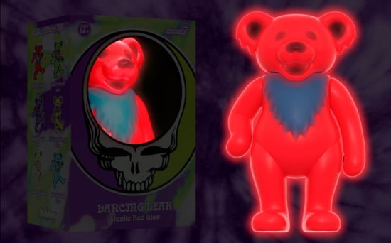 Grateful Dead - Dancing Bear Glow (Stealie Red) Reaction Figure - Grateful Dead - Koopwaar - SUPER 7 - 0840049822559 - 