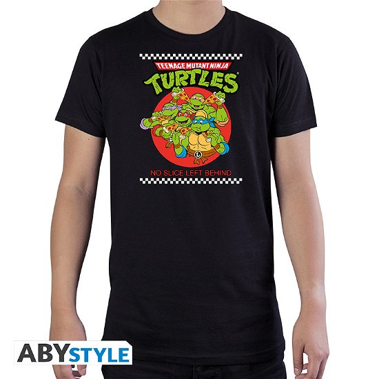 TMNT - Tshirt "Pizza group" man SS black - basic - Teenage Mutant Ninja Turtles - Andet - ABYstyle - 3665361096559 - 
