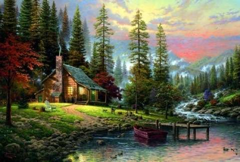 Cover for Thomas Kinkade · Haus in den Bergen (Puzzle) 58455 (Book)
