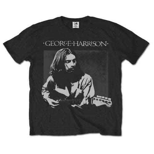 Cover for George Harrison · George Harrison Unisex T-Shirt: Live Portrait (Black) (T-shirt) [size S] [Black - Unisex edition] (2018)