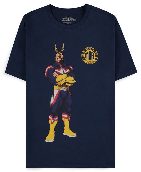 My Hero Academia: Navy All Might Quote Blue (T-Shirt Unisex Tg. L) - My Hero Academia - Merchandise -  - 8718526394559 - February 16, 2023