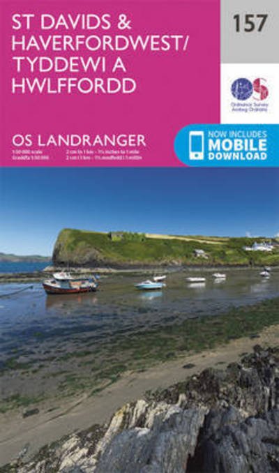 Cover for Ordnance Survey · St Davids &amp; Haverfordwest - OS Landranger Map (Landkart) [February 2016 edition] (2016)