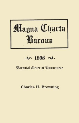 Cover for Browning · The Magna Charta Barons and Their American Descendants [1898] (Paperback Bog) (2009)