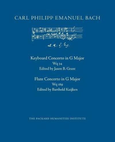 Cover for Carl Philipp Emanuel Bach · Concerto in G Major, Wq 34 (Paperback Book) (2017)