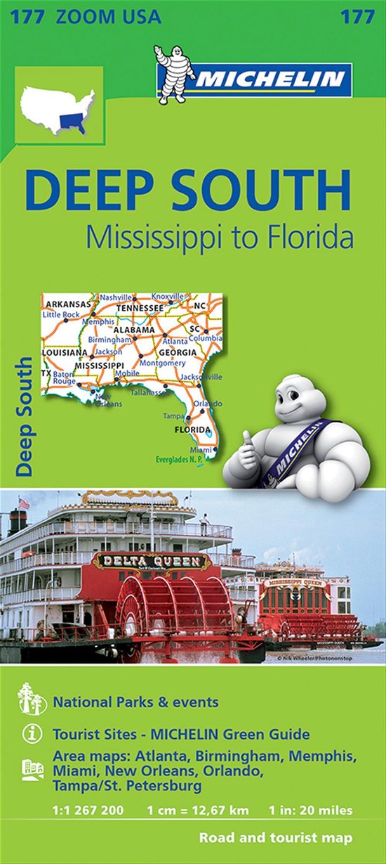 Cover for Michelin · Michelin Zoom: USA: Deep South : Mississipi to Florida (Gebundenes Buch) (2018)