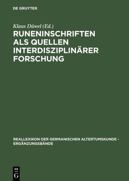 Cover for S. Nowak · Runeninschriften als Quellen (Book) (1998)