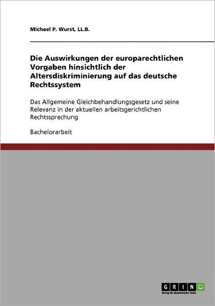 Cover for Wurst · Altersdiskriminierung. Die Auswir (Book) [German edition] (2008)