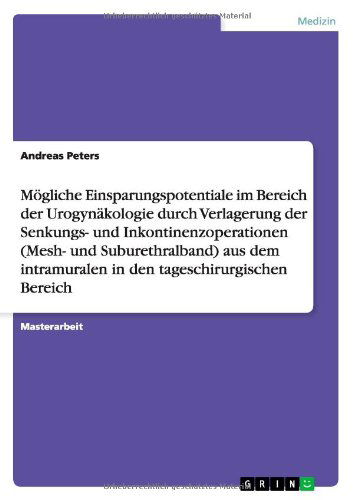 Cover for Peters · Einsparungspotentiale in der Uro (Book) [German edition] (2012)