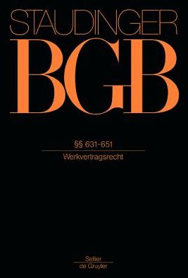 Cover for Staudinger · Bgb.§§ 631-651 (Book) (2013)