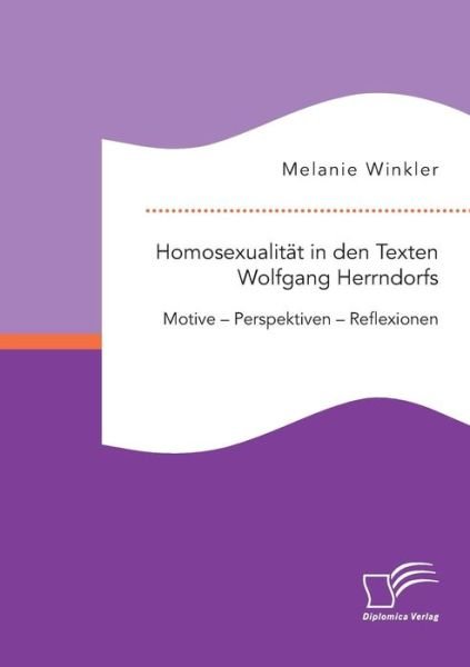 Cover for Winkler · Homosexualität in den Texten Wo (Book) (2018)