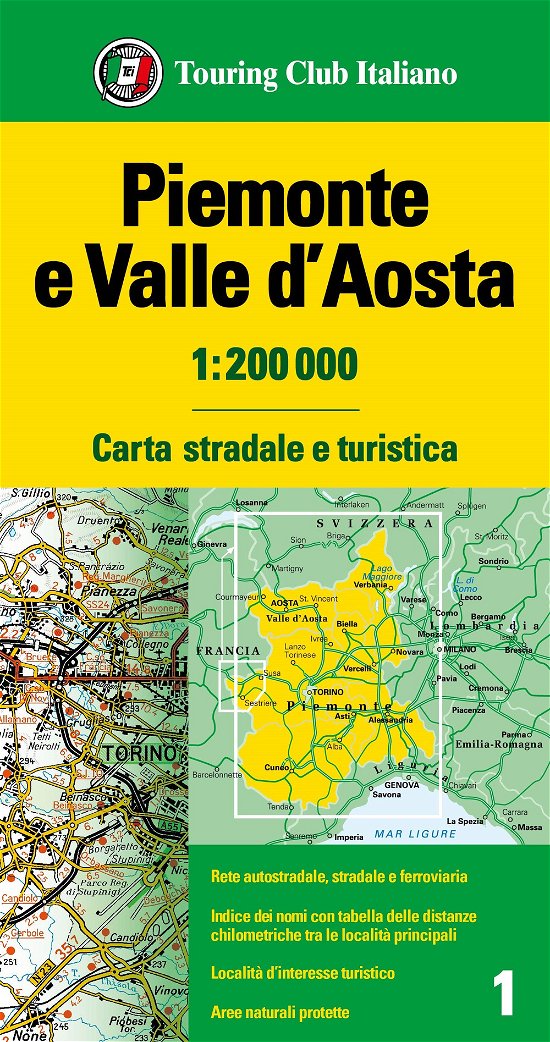 Piemonte / Val d' Aosta - Carta stradale e turistica (Kartor) (2024)