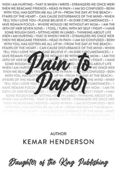Cover for Kemar Henderson · Pain to Paper (Paperback Bog) (2021)