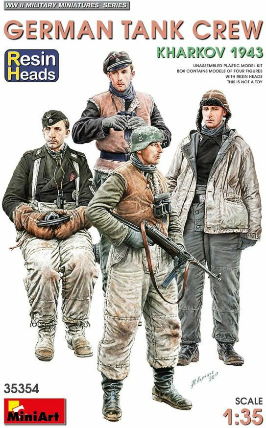 Cover for MiniArt · German Tank Crew. Kharkov 1943. Resin Heads 1:35 (11/20) * (Legetøj)