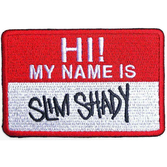 Cover for Eminem · Eminem Woven Patch: Slim Shady Name Badge (Standard) (Patch)