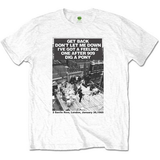 The Beatles Unisex T-Shirt: Rooftop Songs - The Beatles - Merchandise -  - 5056561005560 - 