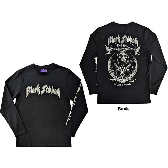 Cover for Black Sabbath · Black Sabbath Unisex Long Sleeve T-Shirt: The End Mushroom Cloud (Back &amp; Sleeve Print) (CLOTHES) [size S]