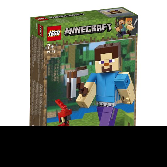 LEGO Minecraft: BigFig Steve with Parrot - Lego - Produtos - Lego - 5702016370560 - 7 de fevereiro de 2019