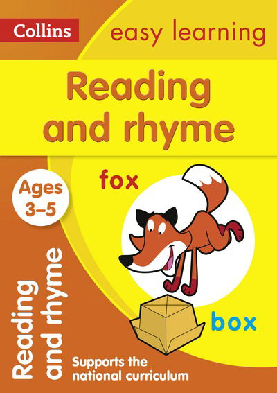 Cover for Collins Easy Learning · Reading and Rhyme Ages 3-5: Ideal for Home Learning - Collins Easy Learning Preschool (Paperback Book) [New edition] (2015)