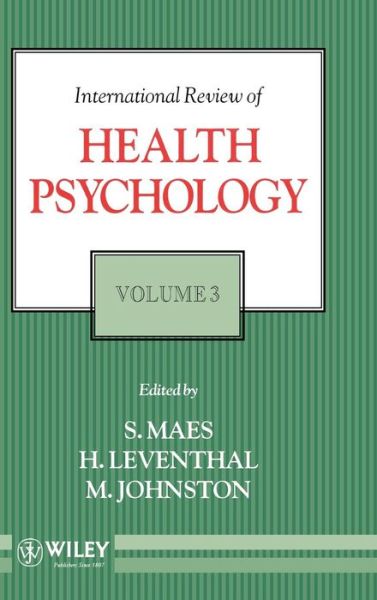 Cover for S Maes · International Review of Health Psychology - International Review of Health Psychology (Hardcover Book) [Volume 3 edition] (1994)