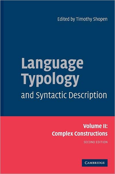 Cover for Timothy Shopen · Language Typology and Syntactic Description: Volume 2, Complex Constructions (Paperback Book) [2 Revised edition] (2007)